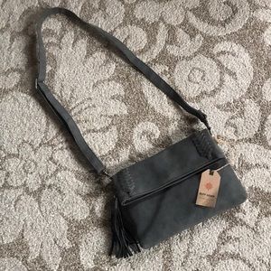 NWT Grey Tassel Purse
